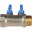 SMB 6201 011202 STOUT Коллектор с шаровыми кранами 1", 2 отвода 1/2" (синие ручки)