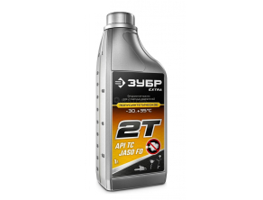 Полусинтетическое масло ЗУБР Extra 2Т-П 1 л, для 2-тактных двигателей 70601-1