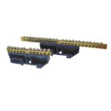 Шина нулевая N 6х9 14 отвер. латунь син. изолятор на DIN-рейку PROxima EKF sn0-63-14-d