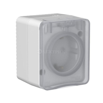 Розетка ОП AtlasDesign PROFI54 заземл. защ. шторки 16А 250В сер. SE ATN543045