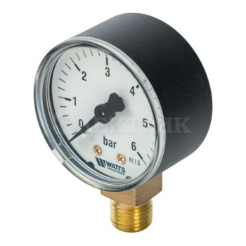 10007378(03.12.106) Watts F+R200(MDR) 50/6x1/4" Манометр радиальный 50мм, 0-6 бар