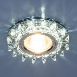 Точечный светодиодный светильник с хрусталем 6037 MR16 BL сапфир/хром