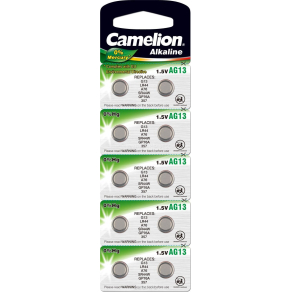Элемент питания G13 Mercury Free AG13-BP0%Hg 357A/LR44/A76 для часов BL-10 (блист.10шт) Camelion 128