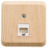 Розетка компьютерная ОП Этюд RJ45 CAT.5E сосна SchE KOMA-001D