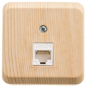 Розетка компьютерная ОП Этюд RJ45 CAT.5E сосна SchE KOMA-001D