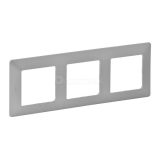 754133  Valena LIFE.Рамка "Алюминий".3-постовая универсальная