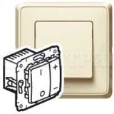 773715  Кнопочный светорегулятор - Cariva - 40-600 В/ВА - 50 Гц - слоновая кость