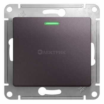 Механизм переключателя 1-кл. СП Glossa 10А IP20 (сх. 6а) 10AX с подсветкой сиренев. туман SchE GSL001463