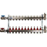 SMS 0907 000011 STOUT Коллектор из нержавеющей стали в сборе с расходомерами 11 вых.