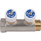 SMB 6852 341202 STOUT Коллектор распределительный 3/4", 2 отвода 1/2" плоское уплотнение