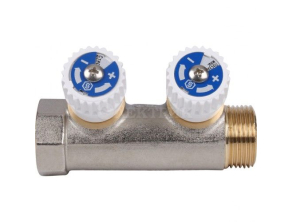 SMB 6852 341202 STOUT Коллектор распределительный 3/4", 2 отвода 1/2" плоское уплотнение