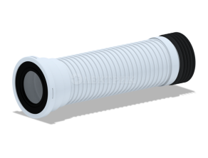 Слив для унитаза гибкий,армированный,  АНИ К518 180-400 мм с системой обратного сжатия