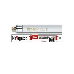 Лампа люминесцентная 94 106 NTL-T5-06-840-G5 6Вт T5 4200К G5 Navigator 94106