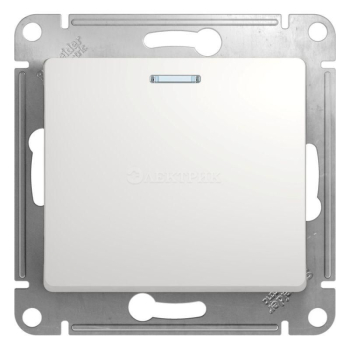 Механизм выключателя 1-кл. СП Glossa 10А IP20 (сх. 1а) 10AX с подсветкой бел. SchE GSL000113