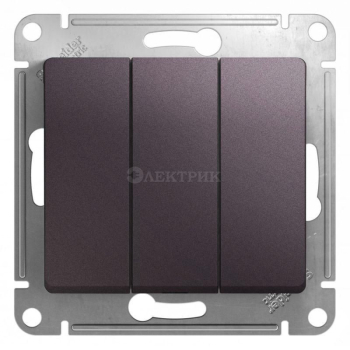 Механизм выключателя 3-кл. СП Glossa 10А IP20 (сх. 3) 10AX сиренев. туман SchE GSL001431