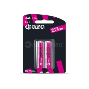 Элемент питания алкалиновый AA/LR6 1.2В Super Alkaline BL-2 (уп.2шт) ФАZА 2858443
