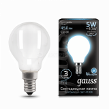 Лампа светодиодная Filament Шар E14 5Вт 4100К OPAL GAUSS 105201205