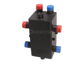 RDG-0018-004002 ROMMER Стальной распределительный коллектор 2 отопительных контура с гидравлическим разделителем 1"