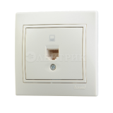 Розетка комп. 1-м СП Мира RJ-45 крем/крем Lezard 701-0303-139