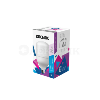 Лампа светодиодная высокомощная 30Вт 6500К E27 Космос LksmHWLED30WE2765