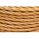 Провод ретро 2х1.5 глянец зол. (уп.50м) Bironi B1-424-079-50