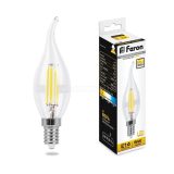 Лампа светодиодная LED 5вт Е14 теплый свеча на ветру FILAMENT диммируемая (LB-69)
