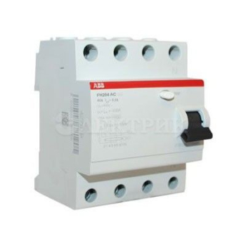 Выключатель диф. тока 4п 25А 30мА тип AC FH204 ABB 2CSF204004R1250