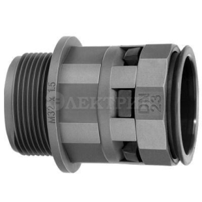 Переходник труба-коробка DN 23мм М25х1.5 полиамид черн. IP66 DKC PAM23M25N