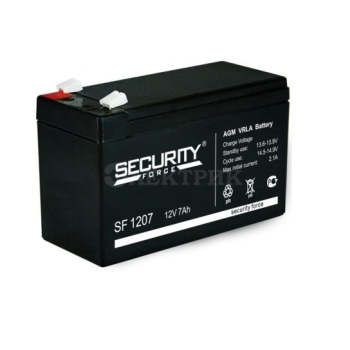Батарея аккумуляторная 12В 7А.ч Security Force SF 1207