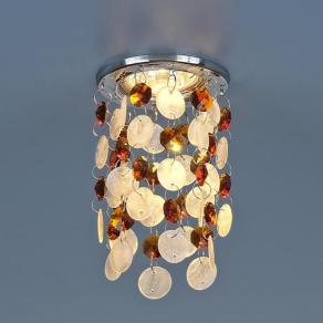 Встраиваемый точечный светильник 7097 хром/янтарный (CH/WH/T)