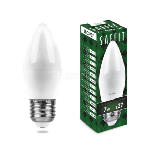 Лампа светодиодная LED 7вт E27 белый матовая свеча (SBC3707)
