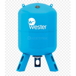 Мембранный бак Wester вертикальный 100 л (синий)