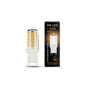 Лампа светодиодная LED G9 4Вт AC185-265В 2700К керамика Gauss 107309104
