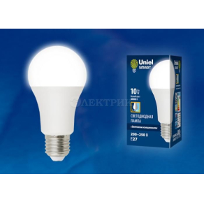 Лампа светодиодная LED-A60-10W/4000K/E27 /PS PLS10WH 10Вт матовая 4000К нейтр. бел. E27 с датчиком освещенности (упак. картон) Uniel UL-00005710
