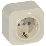 782241  Розетка 2К+З без шторок  - 16 A - 250 В~ - Quteo IP 20 - Слоновая кость