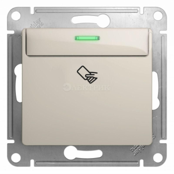 Механизм выключателя карточного 1-м Glossa сх. 6 10AX молоч. SchE GSL000969