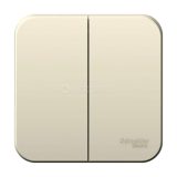 Выключатель 2-кл. ОП Blanca 10А IP20 (сх. 5) 250В молочн. SchE BLNVA105002