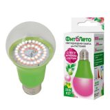 Лампа светодиодная LED-A60-15W/SPSB/E27/CL PLP30GR 15Вт A60 грушевидная прозрачная для растений спектр для рассады и цветения (упак. картон) Uniel UL-