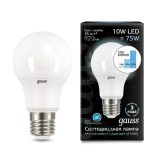 Лампа светодиодная LED A60 E27 10Вт 4100К step dimmable (диммир.) Gauss 102502210-S