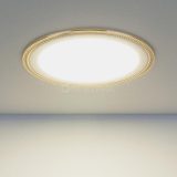 Встраиваемый потолочный светодиодный светильник DLR006 12W 4200K PS/G перламутровый серебро/золото