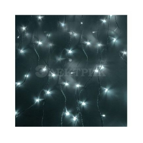 Электрогирлянда "Светодиодный дождь" с контроллером 1.5х1.5м 144LED бел. прозр. провод 12Вт 220В IP2