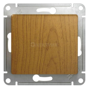Механизм кнопки нажимного 1-кл. СП Glossa 10А IP20 (сх. 1) 10AX дуб SchE GSL000515