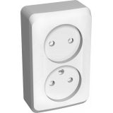 Розетка 2-м ОП Этюд 16А IP20 защ. шторки без заземл. бел. SchE PA16-006B