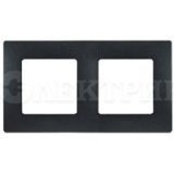 672582  Рамка - 2 поста - Etika - антрацит
