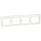 774454  Рамка - Valena - 4 поста - горизонтальный монтаж - белый