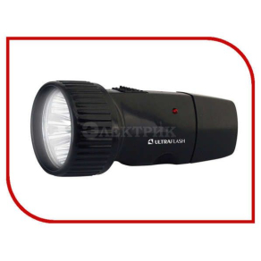 Фонарь LED3850 (аккум 220В черн. 5LED 1хNi-Cd) Ultraflash 12098