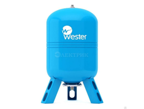 Мембранный бак Wester вертикальный 80 л (синий)