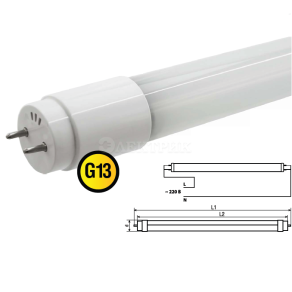 Лампа светодиодная 71 303 NLL-G-T8-18-230-6.5K-G13 18Вт линейная 6500К холод. бел. G13 1600лм 176-264В (аналог 36Вт 1200мм) Navigator 71303