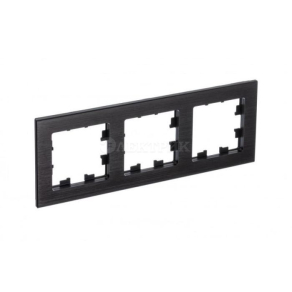 Рамка 3-м ATLASDESIGN NATURE металл оникс SchE ATN312303