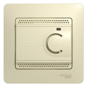 Термостат Glossa электронный для теплого пола с датчиком +5град.C +50град.C 10А в сборе беж. SchE GSL000238